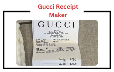 gucci receipt online|gucci receipt generator.